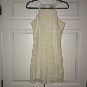 White laced dress